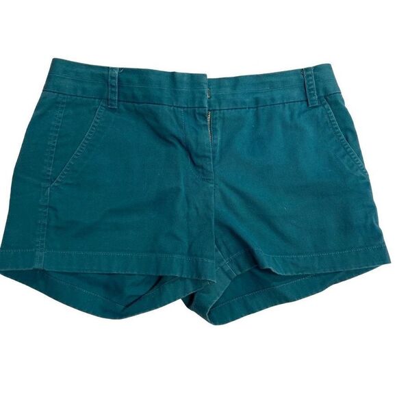 J. CREW Women’s Chino Green Shorts Size 6 - Picture 1 of 11